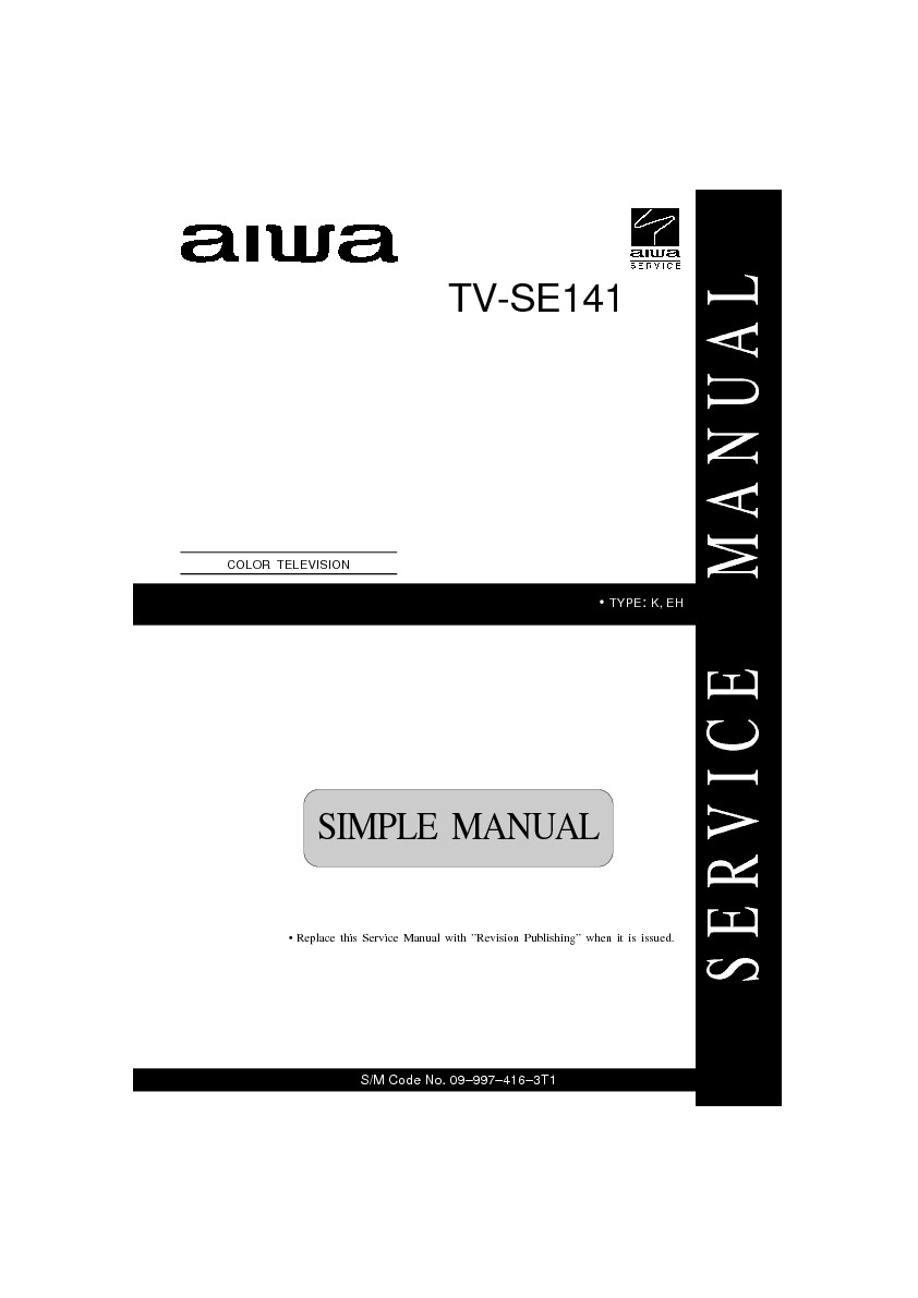 Download TV-SE141.PDF Service diagram. Free manual and datasheet ...